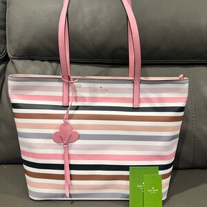 Kate Spade Multicolor Striped Tote